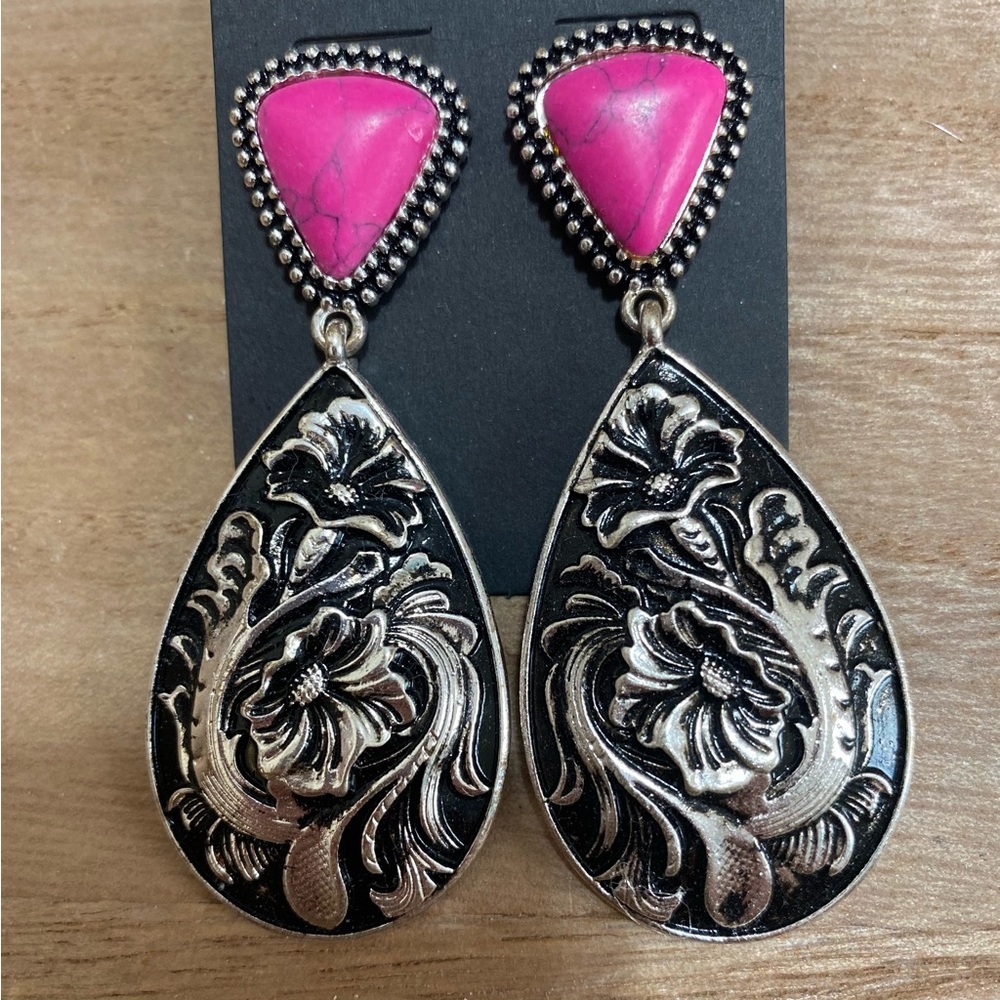 🎉❤️ Juliette Silver Pink Earrings